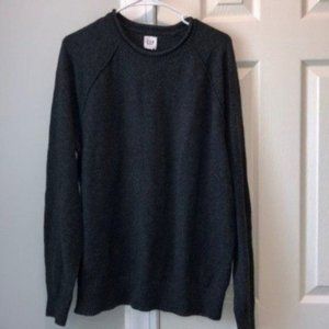 Gap Crewneck Wool Heathered Dark Grey Sweater